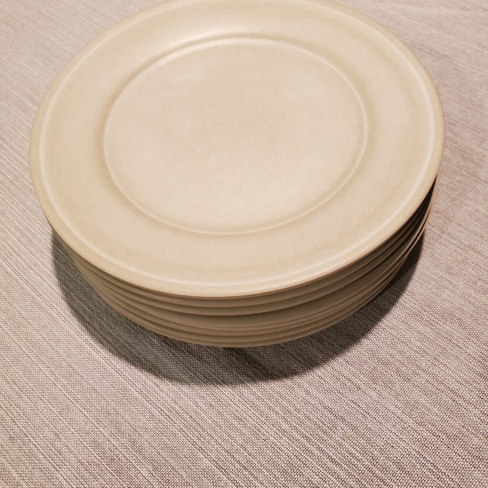 Threshold bamboo melamine Dinner Plate Set (8)